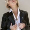 Sweet Peas Handcrafted 100% 'Biker' Leather Jacket