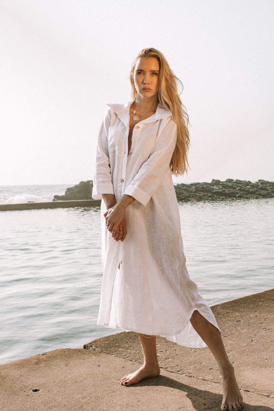 Sweet Peas The Classic Oversized Shirt - Dress