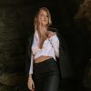 Sweet Peas The Classic Linen Shirt - Cropped
